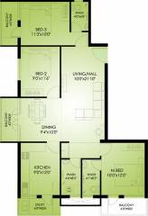 AK Builders And Developers Mangalore Ivy Apartment (3BHK+3T (1,525 sq ft) 1525 sq ft)