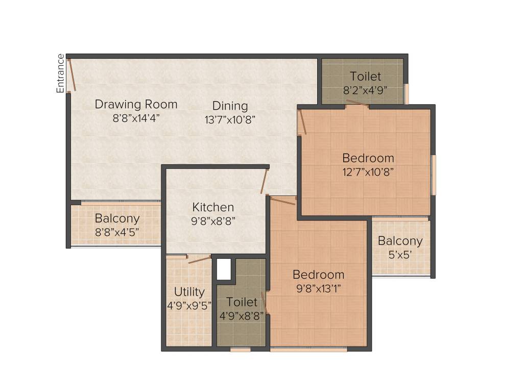 Kalyan Nexus (2BHK+2T (1,180 sq ft) 1180 sq ft)
