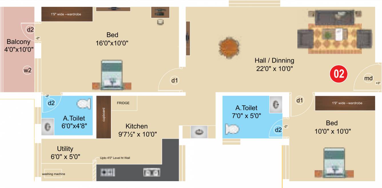 Sree Daksha Aashritha (2BHK+2T (1,048 sq ft) 1048 sq ft) Sree Daksha Aashritha (2BHK+2T (1,048 sq ft) 1048 sq ft)