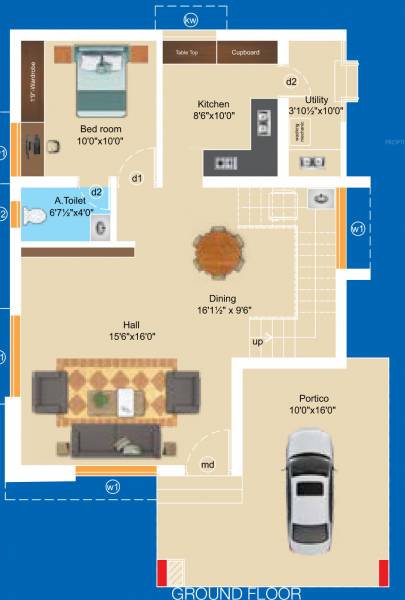  aashritha-villas Floor Plan Lower Ground Floor Plan