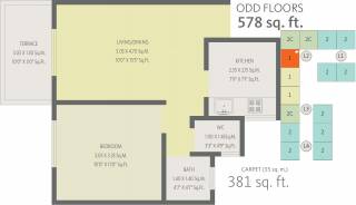 Skyi First (1BHK+1T (578 sq ft) 578 sq ft) Skyi First (1BHK+1T (578 sq ft) 578 sq ft)