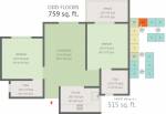 Skyi First (2BHK+2T (759 sq ft) 759 sq ft) Skyi First (2BHK+2T (759 sq ft) 759 sq ft)