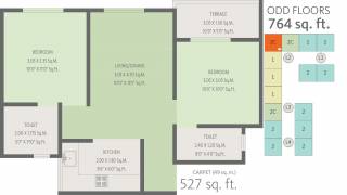 Skyi First (2BHK+2T (764 sq ft) 764 sq ft) Skyi First (2BHK+2T (764 sq ft) 764 sq ft)