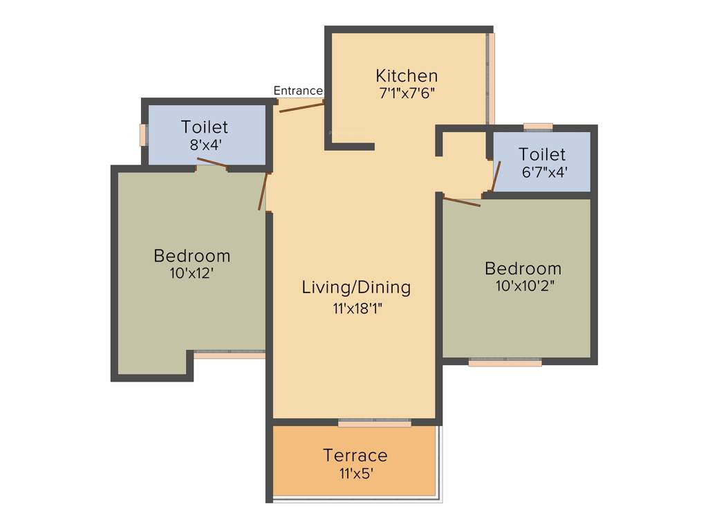 Skyi First (2BHK+2T (856 sq ft) 856 sq ft)