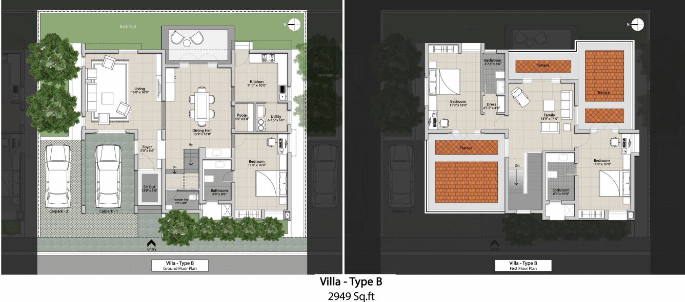 Terraspace Thasami Sumeru Villa (3BHK+3T (2,949 sq ft) 2949 sq ft)