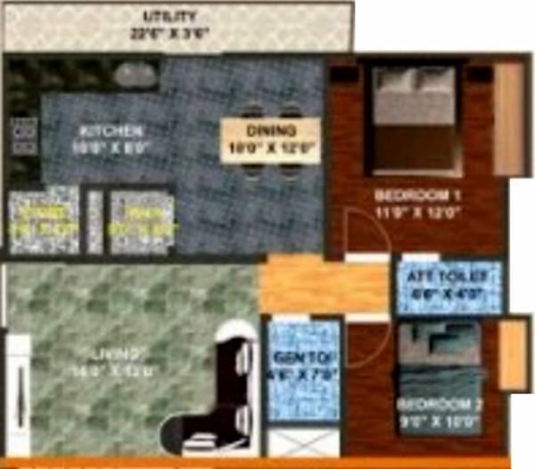 Shriya Mansion (2BHK+2T (1,125 sq ft) 1125 sq ft)