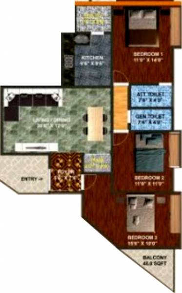 Shriya Mansion (3BHK+3T (1,425 sq ft) 1425 sq ft)