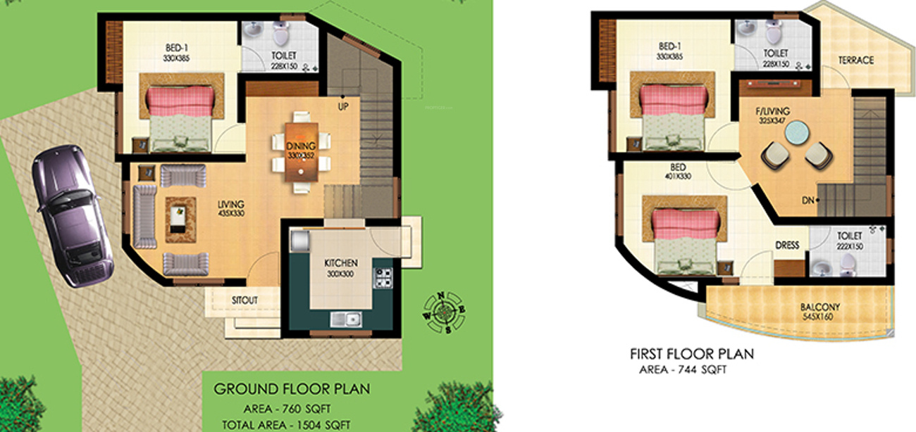 Floor Plan (3BHK+3T (1,504 sq ft) 1504 sq ft) Arcon Homes Nest Floor Plan (3BHK+3T (1,504 sq ft) 1504 sq ft)