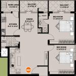 Floor Plan (2BHK+2T (1,212 sq ft) 1212 sq ft) Marwa De Marvella Floor Plan (2BHK+2T (1,212 sq ft) 1212 sq ft)