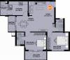 Marwa De Marvella Floor Plan (2BHK+2T (1,035 sq ft) 1035 sq ft)