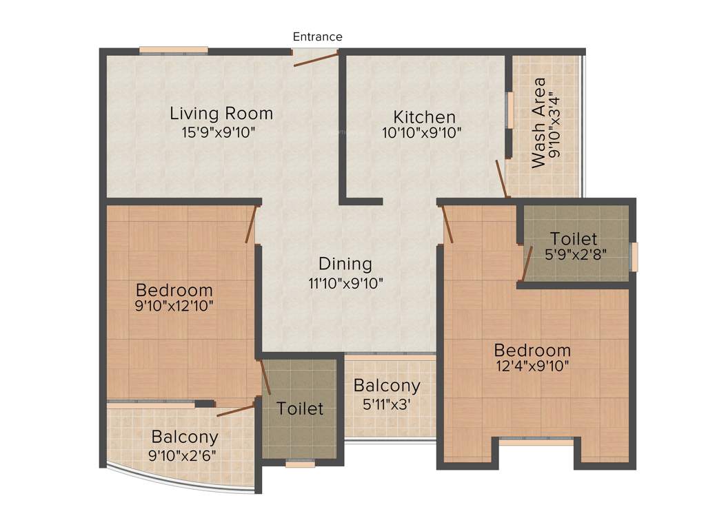 Jeff Premier (2BHK+2T (1,191 sq ft) 1191 sq ft)