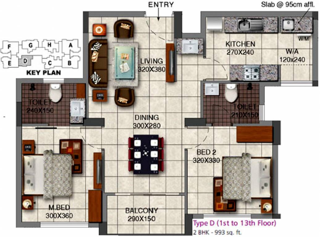 SFS Avenue (2BHK+2T (993 sq ft) 993 sq ft) SFS Avenue (2BHK+2T (993 sq ft) 993 sq ft)