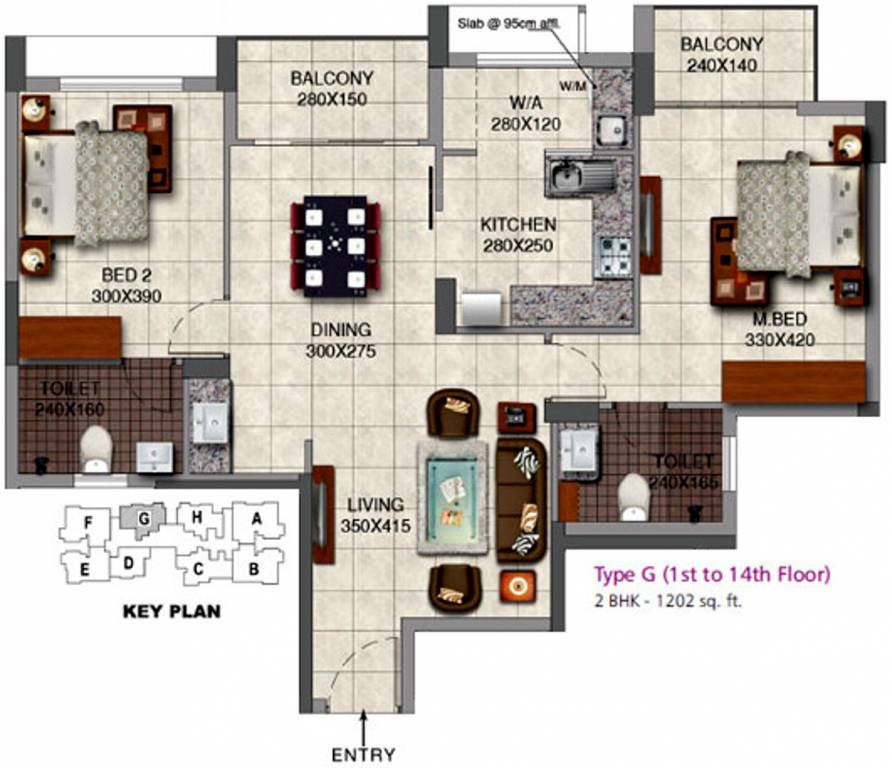 SFS Avenue (2BHK+2T (1,202 sq ft) 1202 sq ft) SFS Avenue (2BHK+2T (1,202 sq ft) 1202 sq ft)