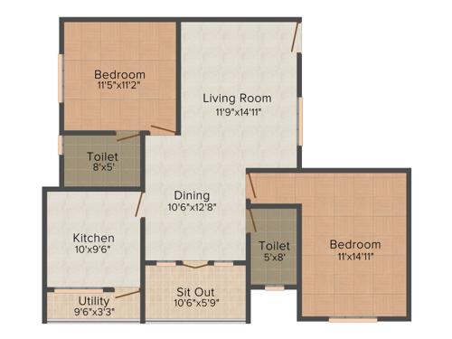 Saffron Beehive (2BHK+2T (1,200 sq ft) 1200 sq ft) Saffron Beehive (2BHK+2T (1,200 sq ft) 1200 sq ft)