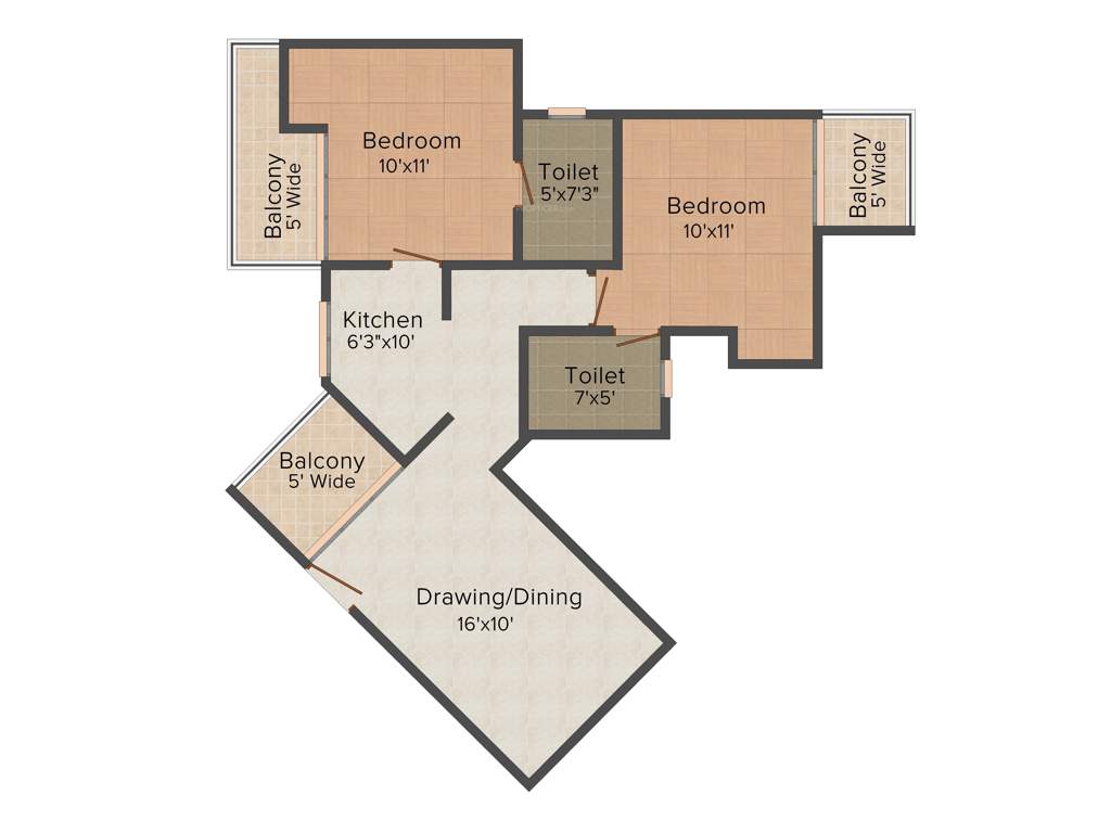 Future Rhythm County (2BHK+2T (1,080 sq ft) 1080 sq ft)