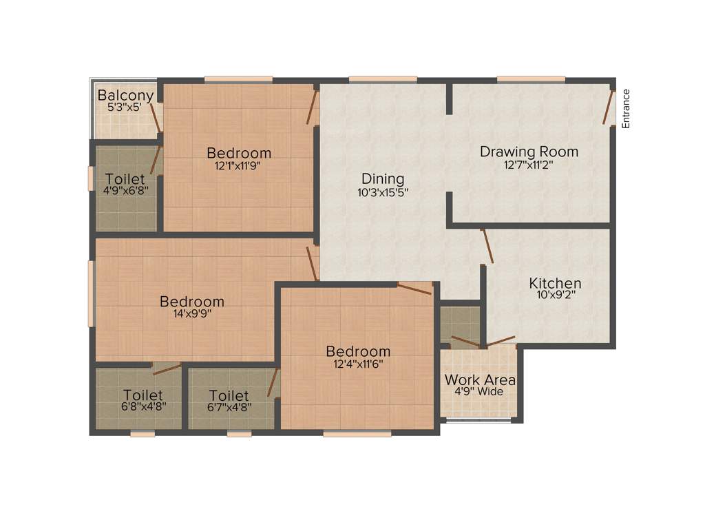 Motif Builders And Developers Grand View (3BHK+3T (1,465 sq ft) 1465 sq ft)
