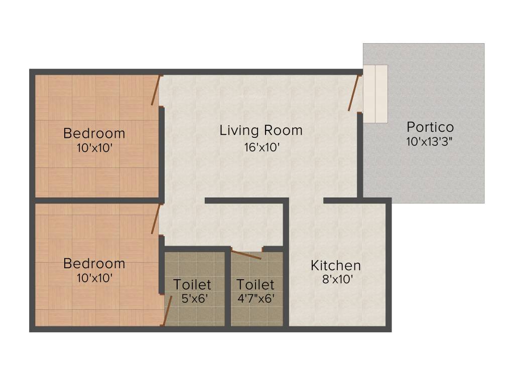 Shinago Aakash Galaxy (2BHK+2T (839 sq ft) 839 sq ft)