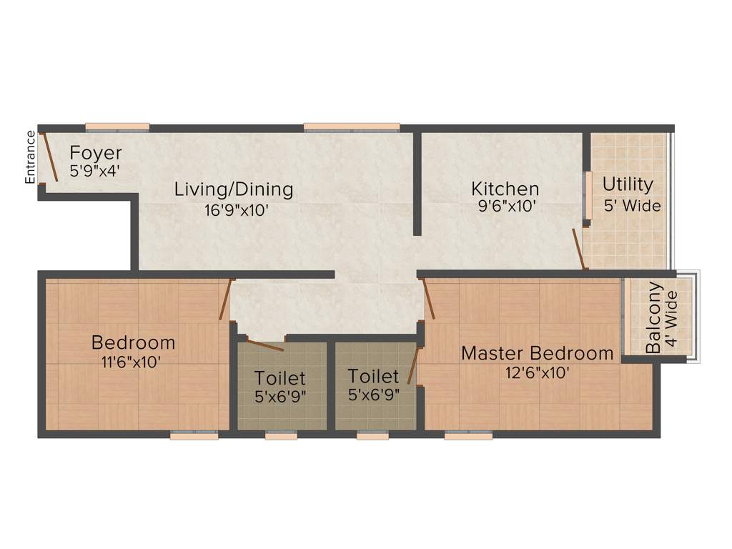 AK Builders and Developers Madhuram (2BHK+2T (1,039 sq ft) 1039 sq ft)