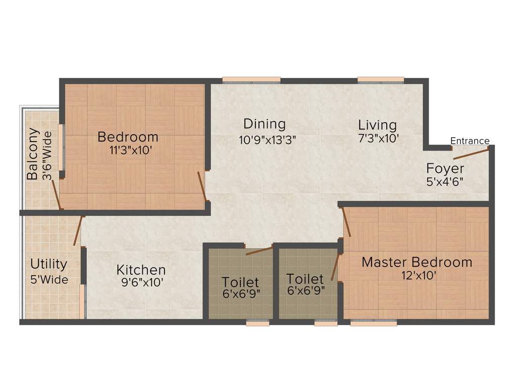 AK Builders and Developers Madhuram (2BHK+2T (1,071 sq ft) 1071 sq ft)