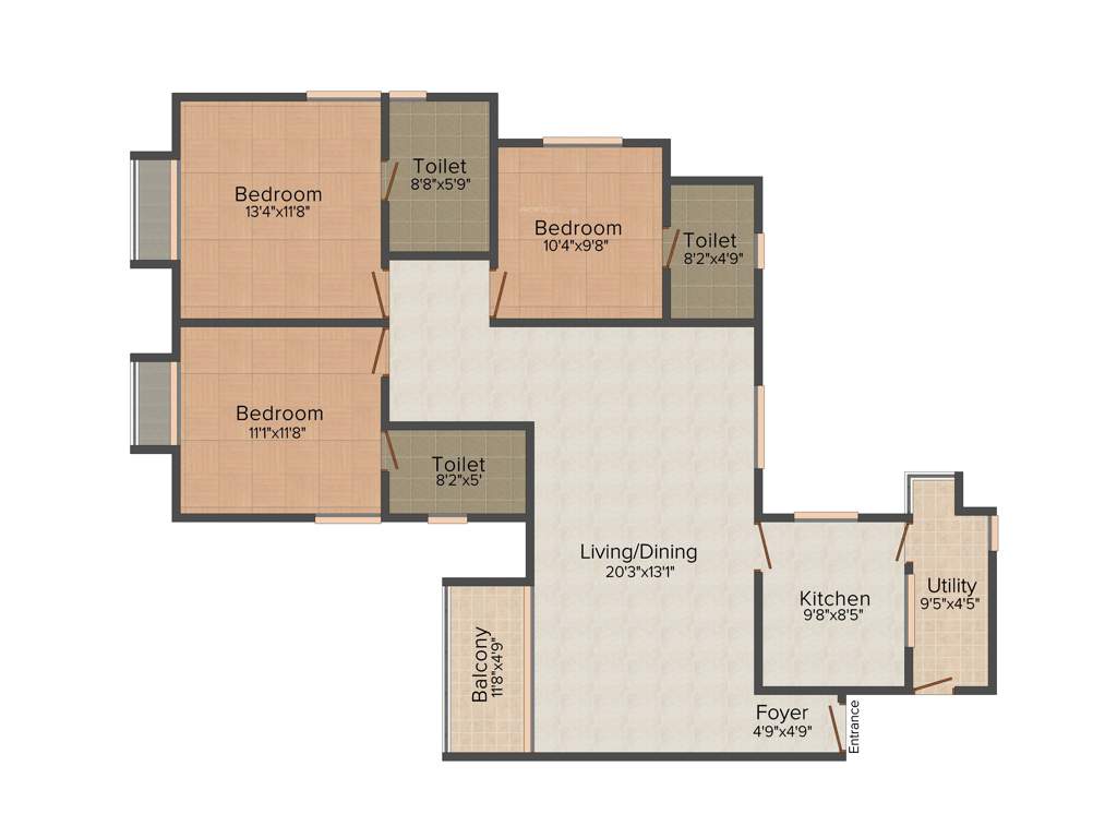 Asten Campus Court (3BHK+3T (1,760 sq ft) 1760 sq ft)