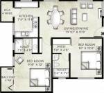 Infrany Petals (2BHK+2T (1,025 sq ft) 1025 sq ft) Infrany Petals (2BHK+2T (1,025 sq ft) 1025 sq ft)