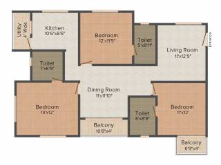 Infrany Petals (3BHK+3T (1,496 sq ft) 1496 sq ft) Infrany Petals (3BHK+3T (1,496 sq ft) 1496 sq ft)