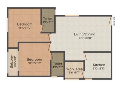 Mather Asteroid (2BHK+2T (1,050 sq ft) 1050 sq ft) Mather Asteroid (2BHK+2T (1,050 sq ft) 1050 sq ft)