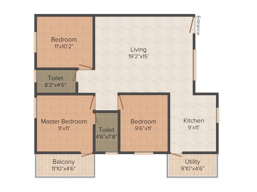 Sumukha Sterling (3BHK+3T (1,340 sq ft) 1340 sq ft)