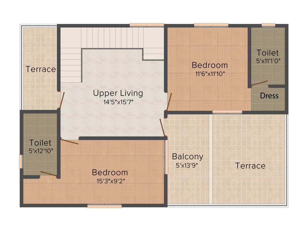 Mather Green Ranch (3BHK+4T (1,850 sq ft) 1850 sq ft)