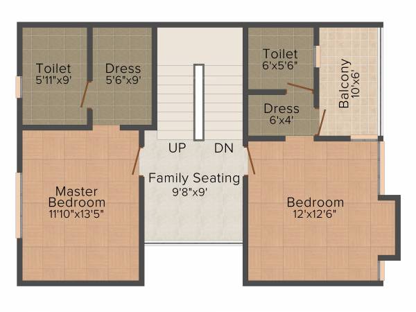 Leverage Greens Villa (3BHK+3T (1,720 sq ft) 1720 sq ft)