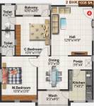 VBM Cute (2BHK+2T (1,035 sq ft)   Pooja Room 1035 sq ft)