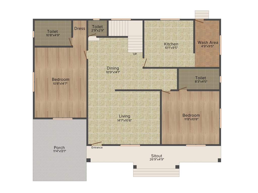 Mather Metro View (4BHK+4T (2,300 sq ft) 2300 sq ft)