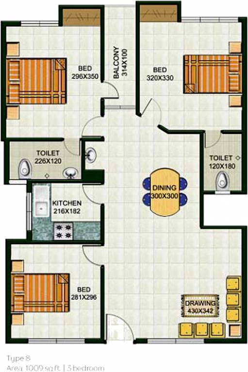 Galaxy Scarlet Park (3BHK+2T (1,009 sq ft) 1009 sq ft) Galaxy Scarlet Park (3BHK+2T (1,009 sq ft) 1009 sq ft)