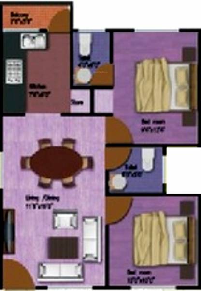 Rajesh Patels Pillappa Enclave (2BHK+2T (859 sq ft) 859 sq ft) Rajesh Patels Pillappa Enclave (2BHK+2T (859 sq ft) 859 sq ft)