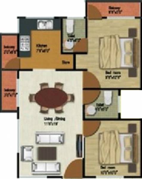 Rajesh Patels Pillappa Enclave (2BHK+2T (930 sq ft) 930 sq ft) Rajesh Patels Pillappa Enclave (2BHK+2T (930 sq ft) 930 sq ft)
