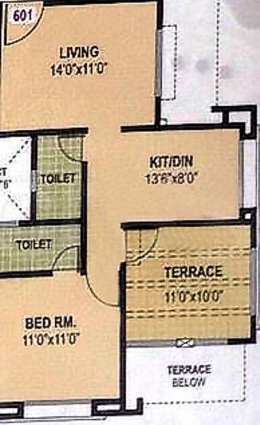 GNM Group Saptagiri Apartments (1BHK+1T (760 sq ft) 760 sq ft)