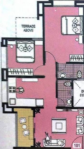 GNM Group Saptagiri Apartments (2BHK+2T (866 sq ft) 866 sq ft)