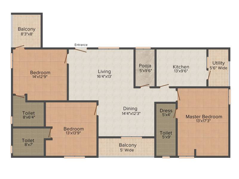 Pavan Meadows (3BHK+3T (2,095 sq ft) 2095 sq ft)