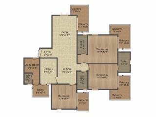 Godrej 101 (3BHK+3T (2,366 sq ft) + Servant Room 2366 sq ft) Godrej 101 (3BHK+3T (2,366 sq ft) + Servant Room 2366 sq ft)
