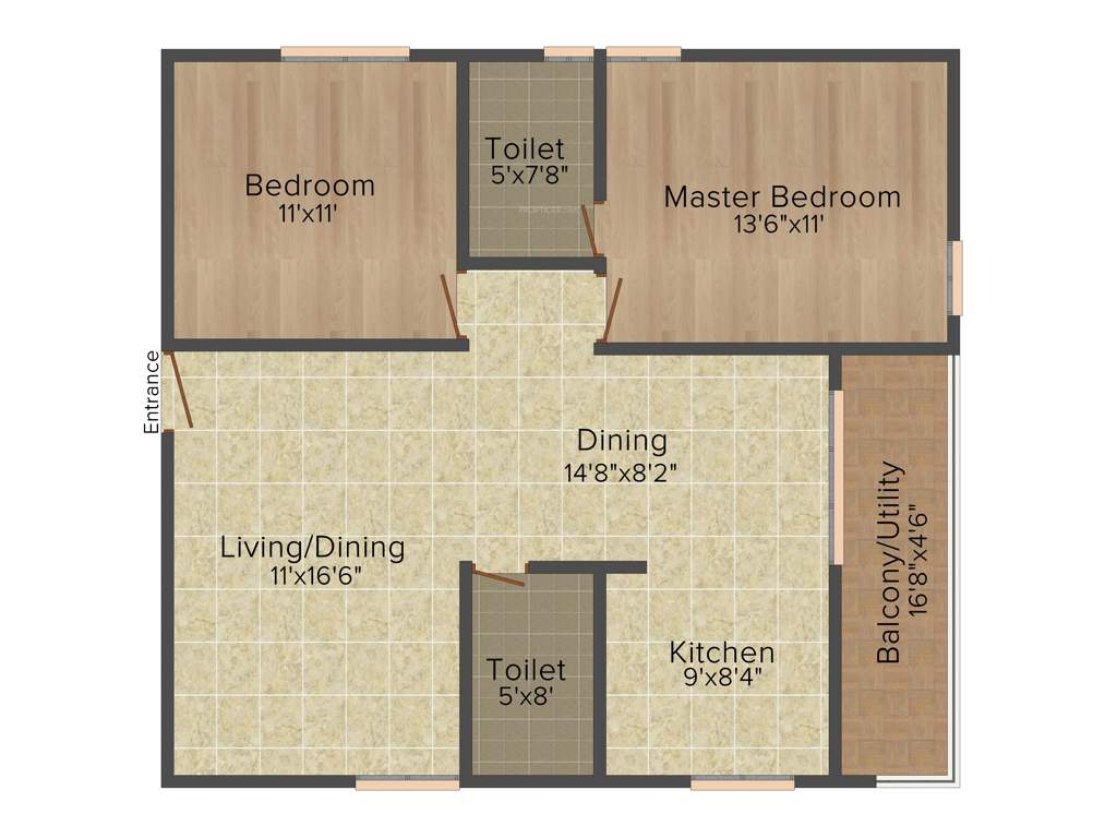 Kumari Woods And Winds (2BHK+2T (1,170 sq ft) 1170 sq ft)