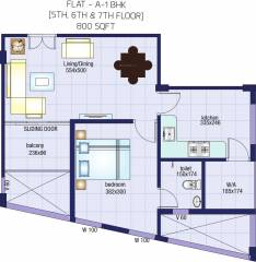 Salim Nandanam Haven (1BHK+1T (800 sq ft) 800 sq ft) Salim Nandanam Haven (1BHK+1T (800 sq ft) 800 sq ft)