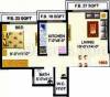 Meghna Builders Heights Floor Plan (1BHK+1T (677 sq ft) 677 sq ft)