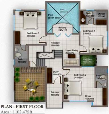 Kallat Pool Villas (4BHK+4T (2,500 sq ft) + Study Room 2500 sq ft)