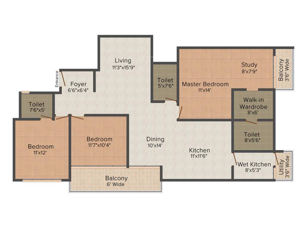 White Lotus Tamara (3BHK+3T (2,185 sq ft) 2185 sq ft)