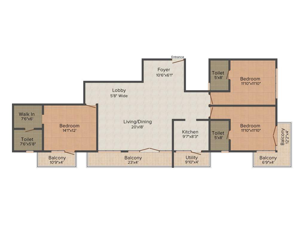 White Lotus Tamara (3BHK+3T (2,000 sq ft) 2000 sq ft)
