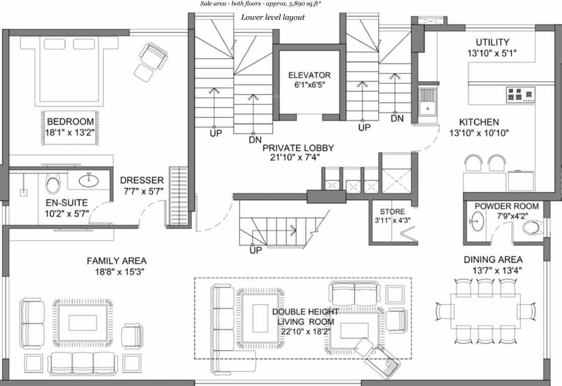 Ceear The Hamlet (4BHK+5T (5,890 sq ft) Study Room 5890 sq ft)