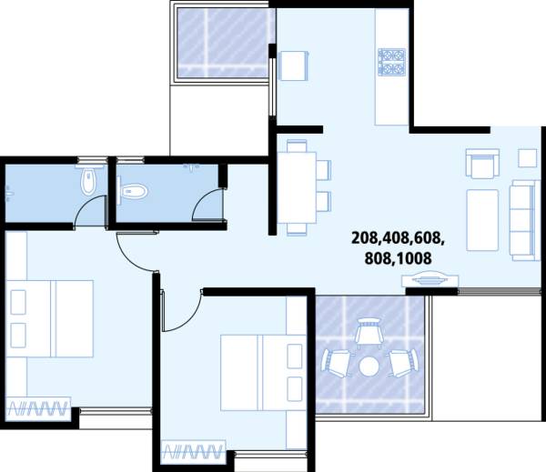 Vastushodh Cavansite (2BHK+2T (907 sq ft) 907 sq ft)
