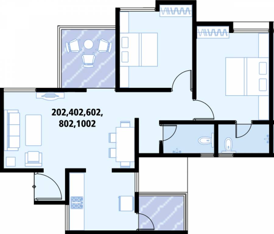 Vastushodh Cavansite (2BHK+2T (929 sq ft) 929 sq ft)