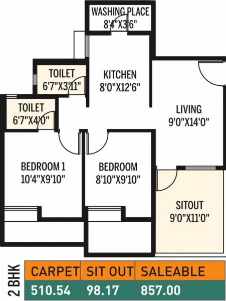 Vastushodh Anandgram Bhandgaon (2BHK+2T (857 sq ft) 857 sq ft) Vastushodh Anandgram Bhandgaon (2BHK+2T (857 sq ft) 857 sq ft)