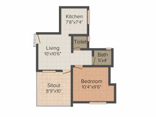 Vastushodh Anandgram Bhandgaon (1BHK+1T (540 sq ft) 540 sq ft)